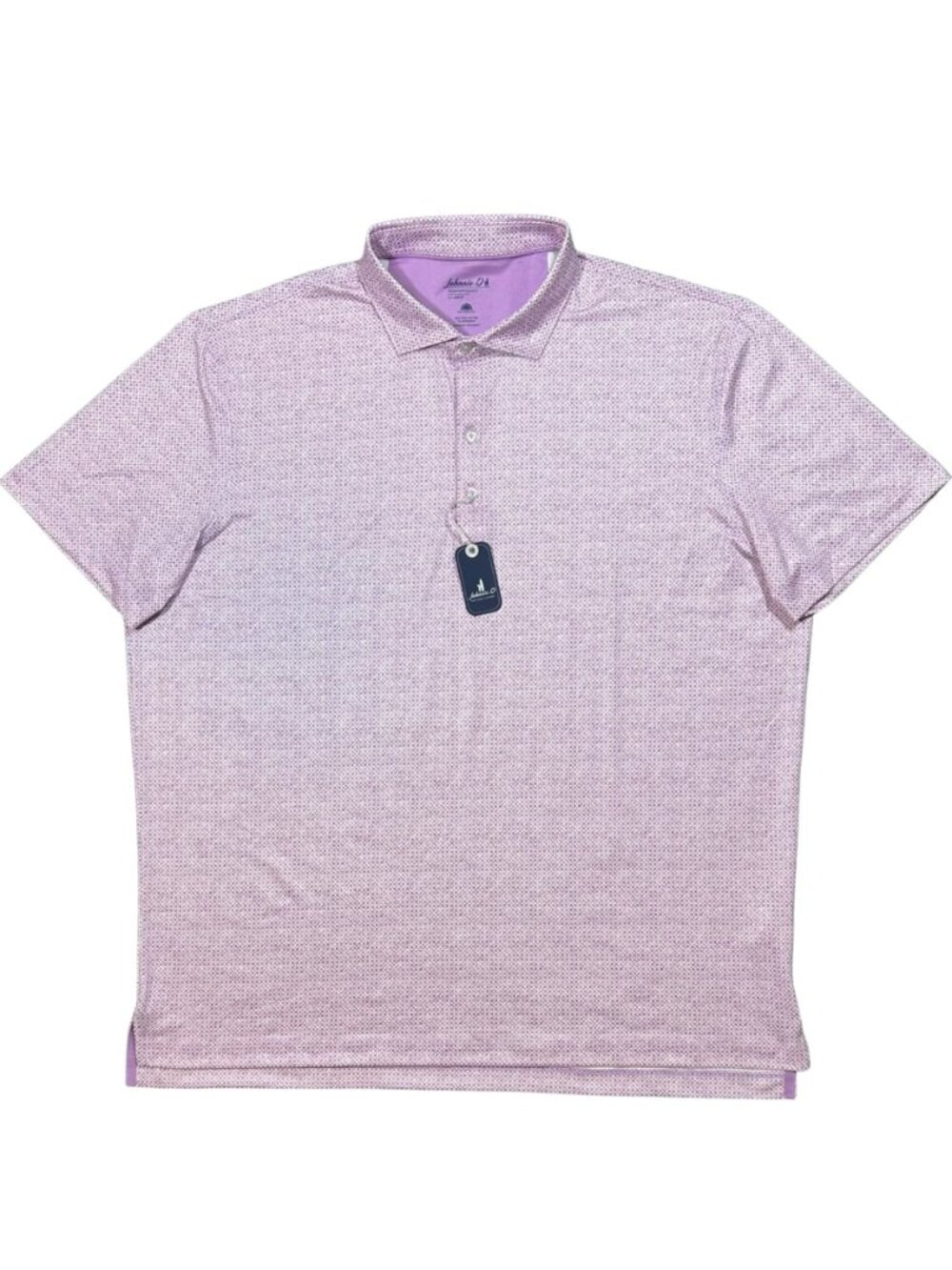 Johnnie-O Voodoo Purple Lattice Performance Polo JMPO100160 Golf Geo NWT XL